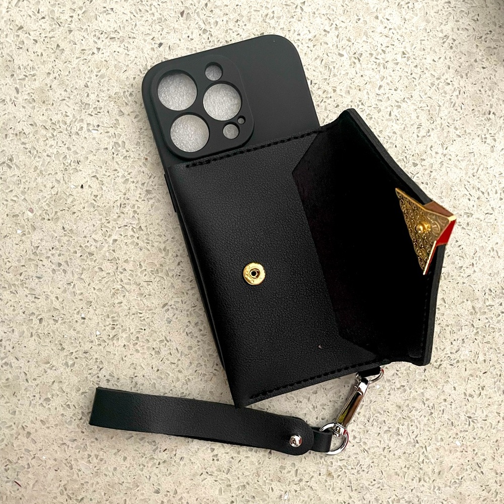 Phone case for iPhone 14 pro with small wallet perfect for women
